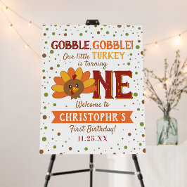 Little Turkey Fall Thanksgiving 1st Birthday