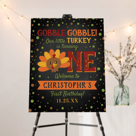 Little Turkey Fall Thanksgiving 1st Birthday