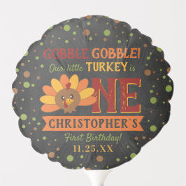 Little Turkey Fall Thanksgiving 1st Birthday