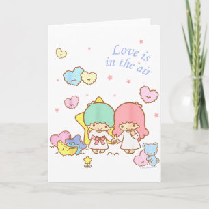 Little Twin Stars Love Is In The Air Alla Hjärtans Kort