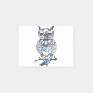 Little Uggla Tatto Flash Idea Tecknad Uggla Post-it Block