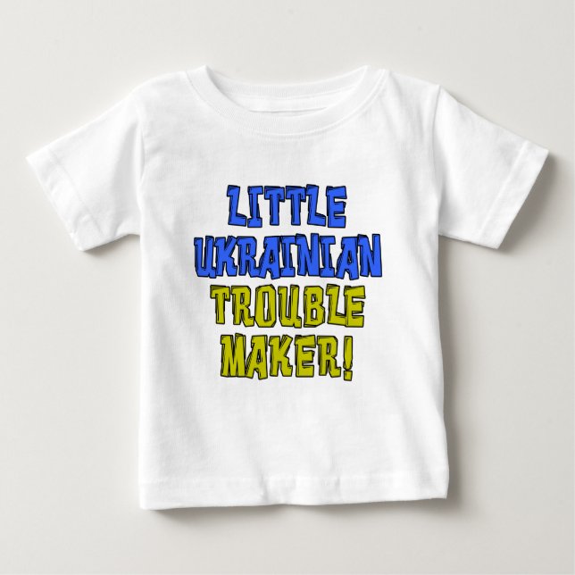 Little Ukrainska Trouble Maker Tee (Framsida)