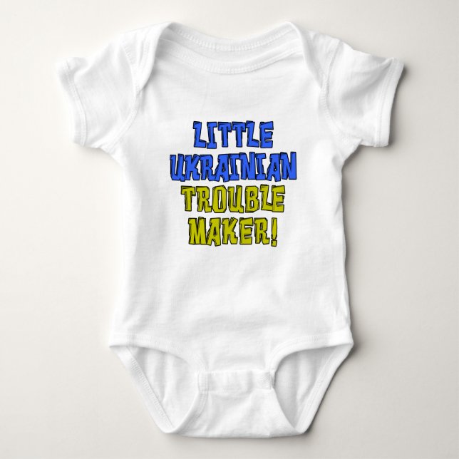 Little Ukrainska Trouble Maker Tee Shirt (Framsida)