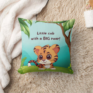 Little Unge Big Roar Square Dekorativ kudde