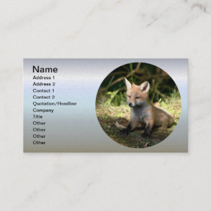 Little Unge Red Fox Visitkort