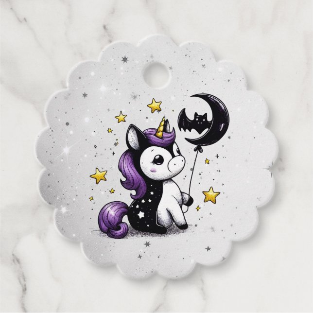 Little Unicorn Baby Shower Gåvor Etiketter (Framsida)