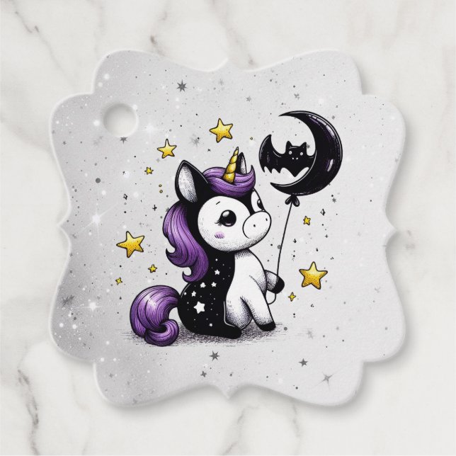 Little Unicorn Baby Shower Gåvor Etiketter (Framsida)