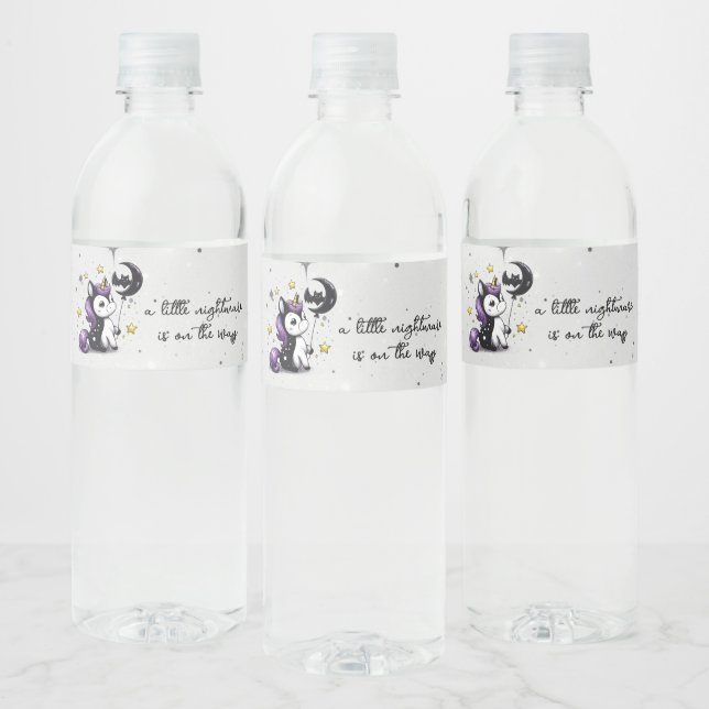 Little Unicorn Baby Shower Vattenflaska Etikett (Flaskor)