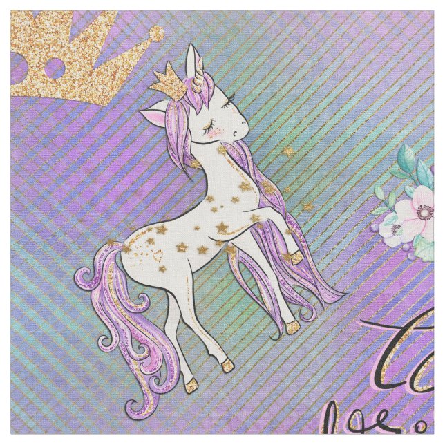 Little Unicorn Princess Tyg (Närbild)