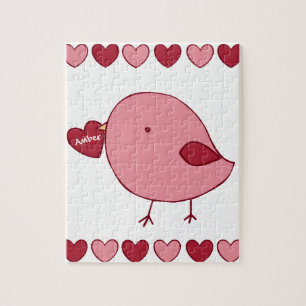 Little Valentine chick anpassningsbar puzzle Pussel
