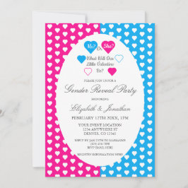 Little Valentine Gender Reveal Inbjudningar