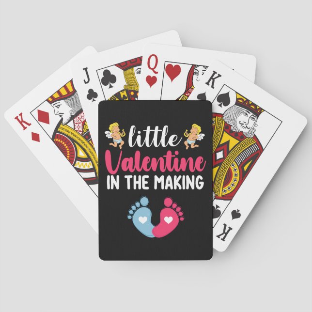 Little Valentine i den Skapar Graviden Gravid Casinokort (Baksidan)