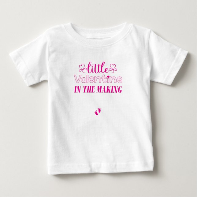 Little Valentine in in Skapar, Gravid Cute Gift T Shirt (Framsida)