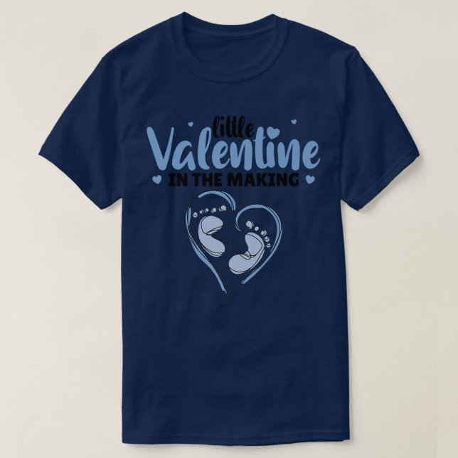Little Valentine In The Making Gender Reveal boy  T Shirt (Design framsida)