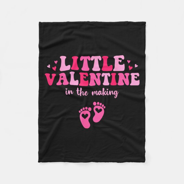 Little Valentine In The Making Valentine's Day Pre Fleecefilt (Framsidan)