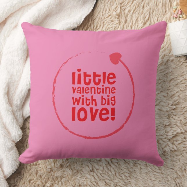 Little Valentine med Big Kärlek Baby Bib Kudde (Filt)