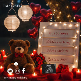 little Valentine Pregnancy Announcement Card Meddelande