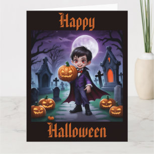 Little Vampire Halloween Card Kort