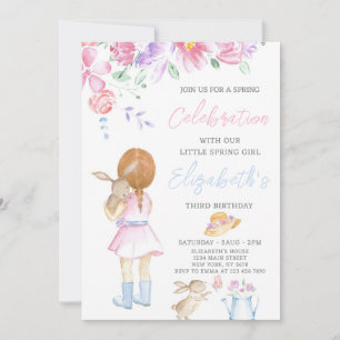 Little Vår Girl Birthday-inbjudan Inbjudningar