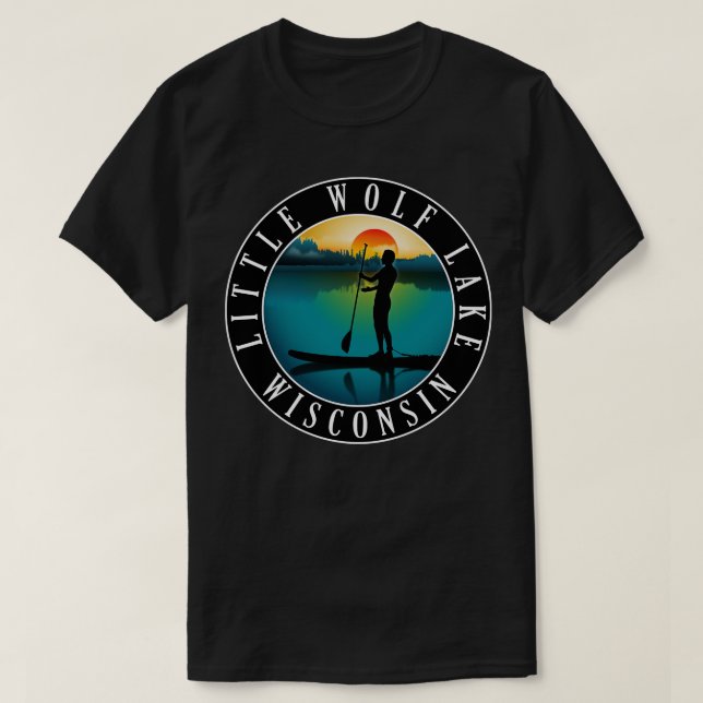 Little Varg Sjö Wisconsin Paddleboarding T Shirt (Design framsida)