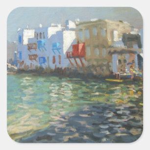Little Venice Mykonos Fyrkantigt Klistermärke