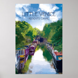 Little Venice Regents Canal Resemålning Poster