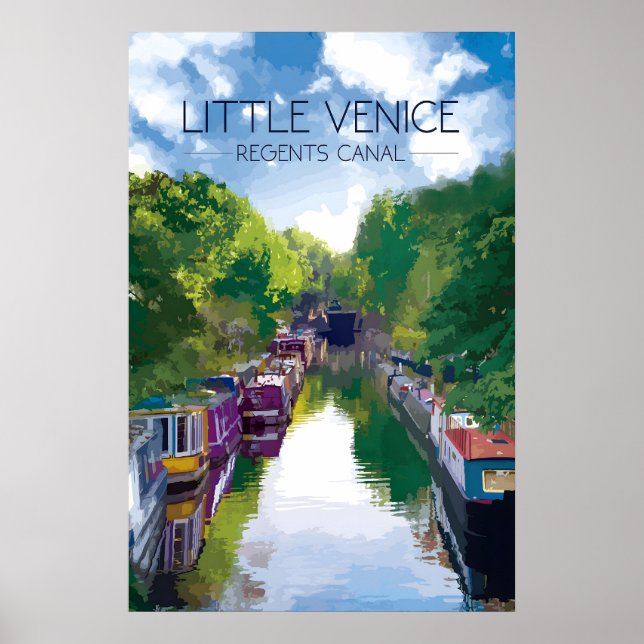 Little Venice Regents Canal Resemålning Poster (Framsidan)