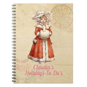 Little Victorian Caroler Anpassningsbar jul Anteckningsbok