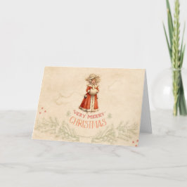 Little Victorian Caroler Helgdag Kort