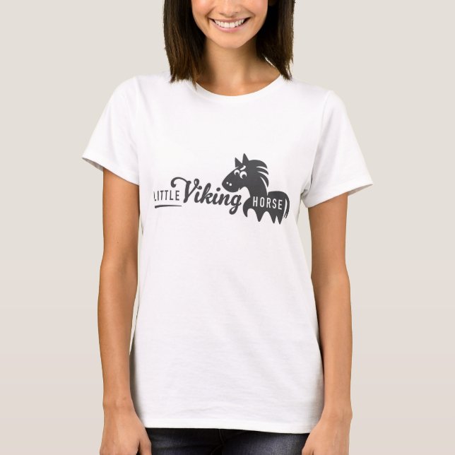 Little Viking Horse Logotyp T-Shirt (Framsida)