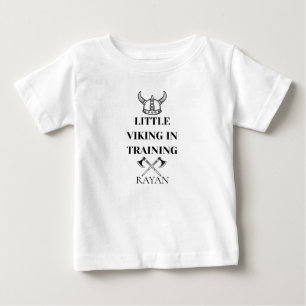 Little Viking in Training, anpassningsbar baby nam T Shirt