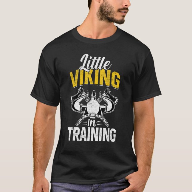 Little Viking In Training Valkyrie Boys Girls Todd T Shirt (Framsida)