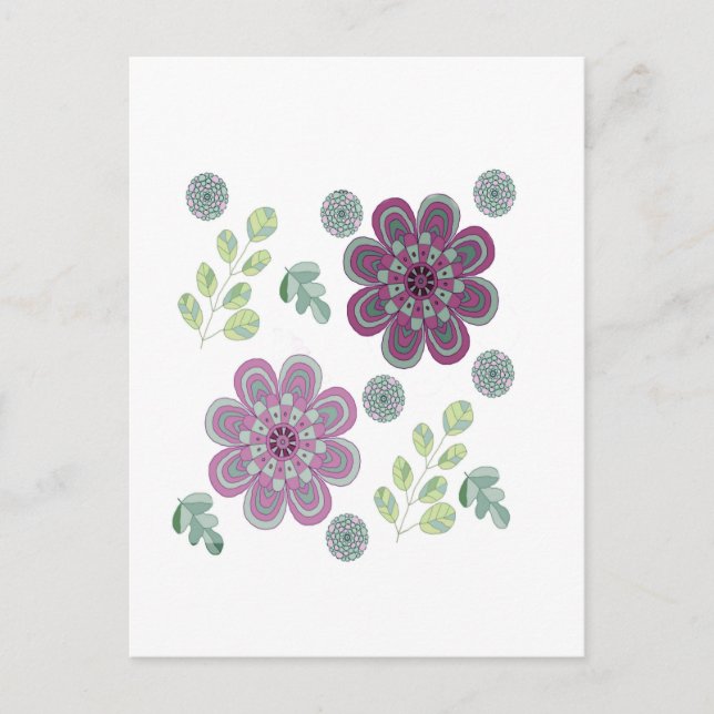 Little Vild Flowers i Lavender Vykort (Framsida)