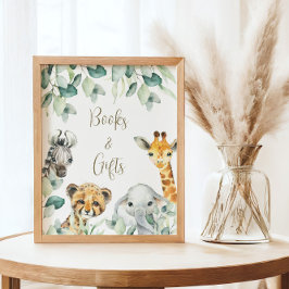 Little Vild One Safari Baby Shower Bokar & Gifts Poster