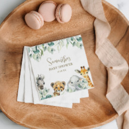 Little Vild One Safari Baby Shower Pappersservett