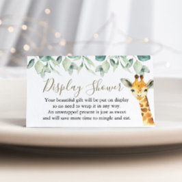 Little Vild One Safari Visning Baby Shower Tilläggskort