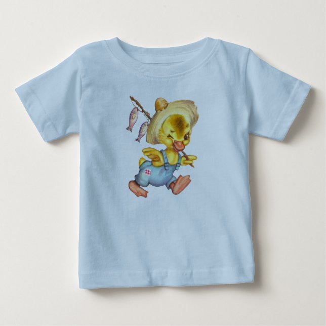Little Vintage Fisherman Chick T-shirt (Framsida)