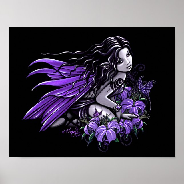 "Little Violet Lily" Gothic Butterfly Fairy Poster (Framsidan)