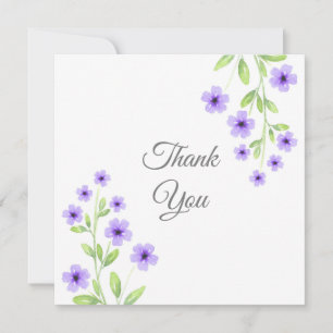 Little Violet Watercolor-Blommar Tack Kort