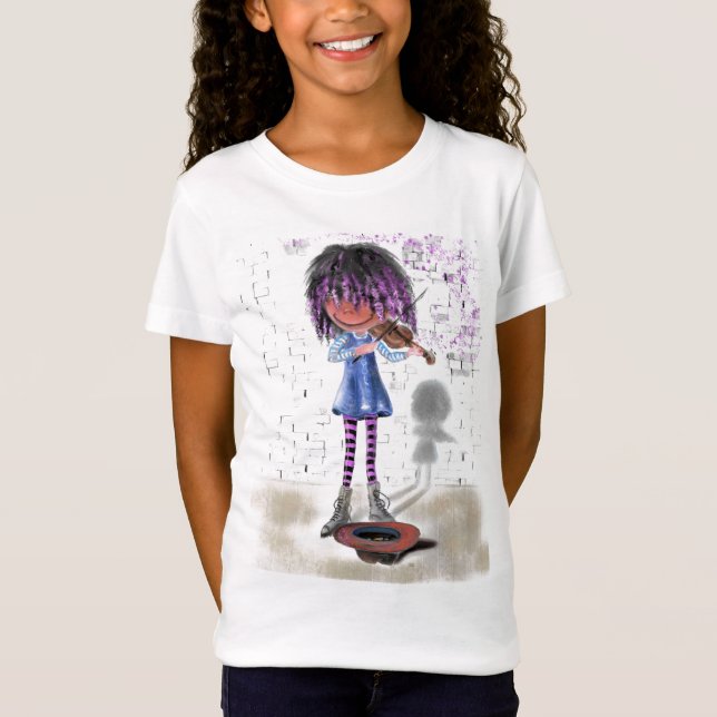 Little Violinist Girl T-Shirt (Framsida)