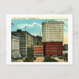 Little Wall street, Providence, Rhode island Vykort