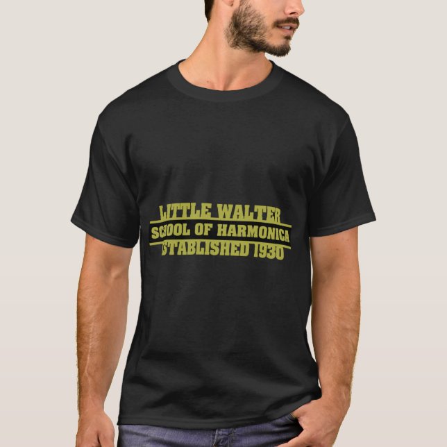 Little Walter Harmonica T Shirt (Framsida)