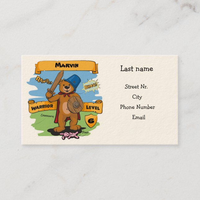 Little Warrior Visitkort (Framsida)