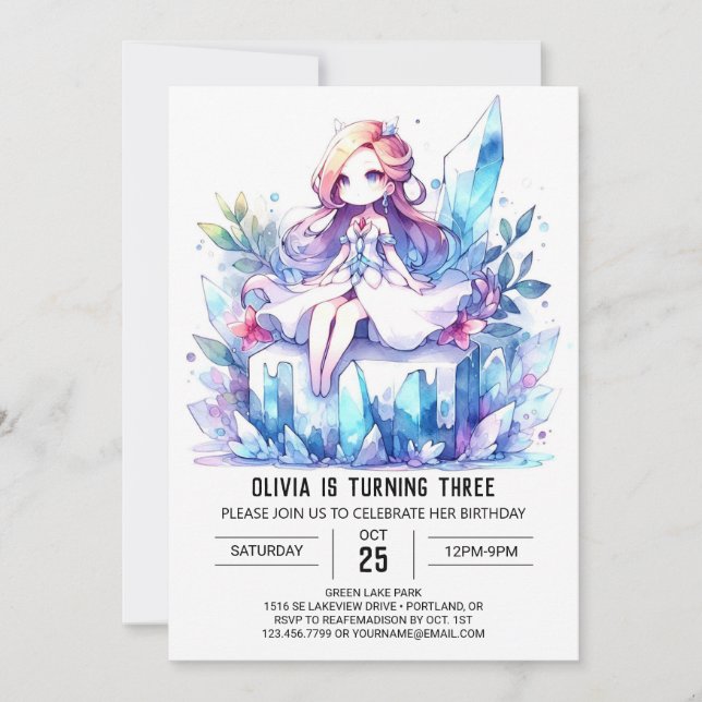 Little Whimsical Princess Birthday Inbjudningar (Framsida)