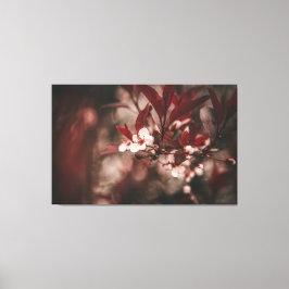 Little White Blommars Canvastryck