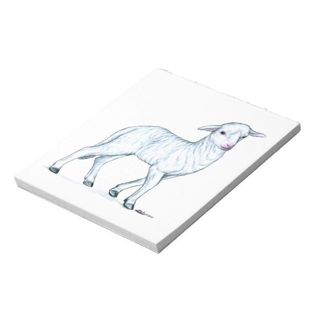 Little White Lamb Anteckningsblock (Roterad)
