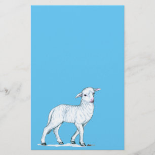Little White Lamb Brevpapper