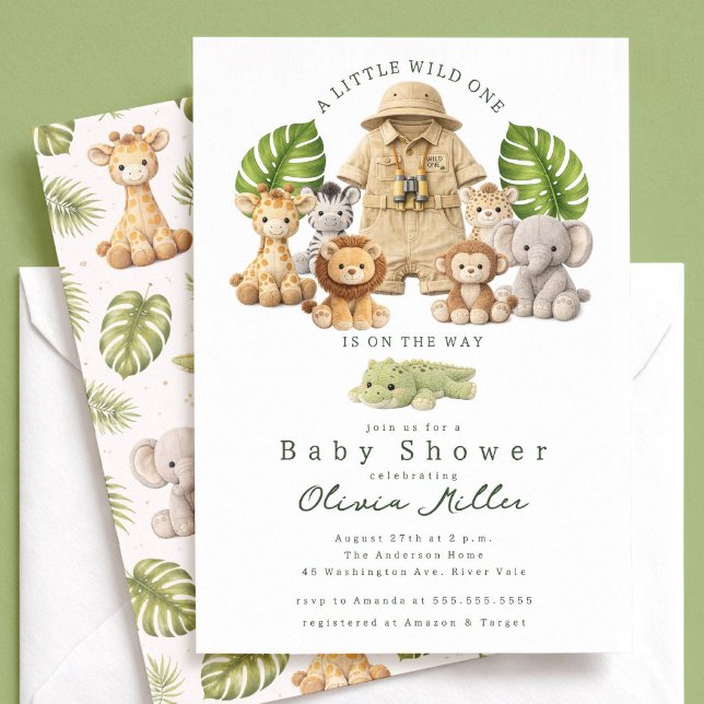 Little Wild One Baby Shower Invite Inbjudningar (Skapare uppladdad)