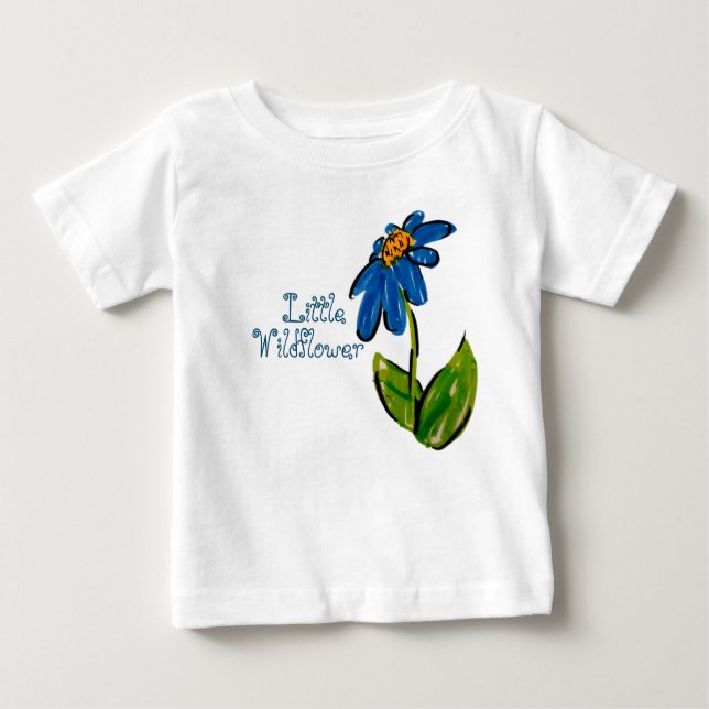 Little WildblomArt Work T Shirt (Framsida)