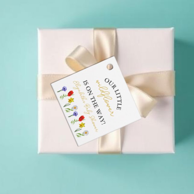 Little WildblomBaby Shower Gåvor Etiketter (Skapare uppladdad)